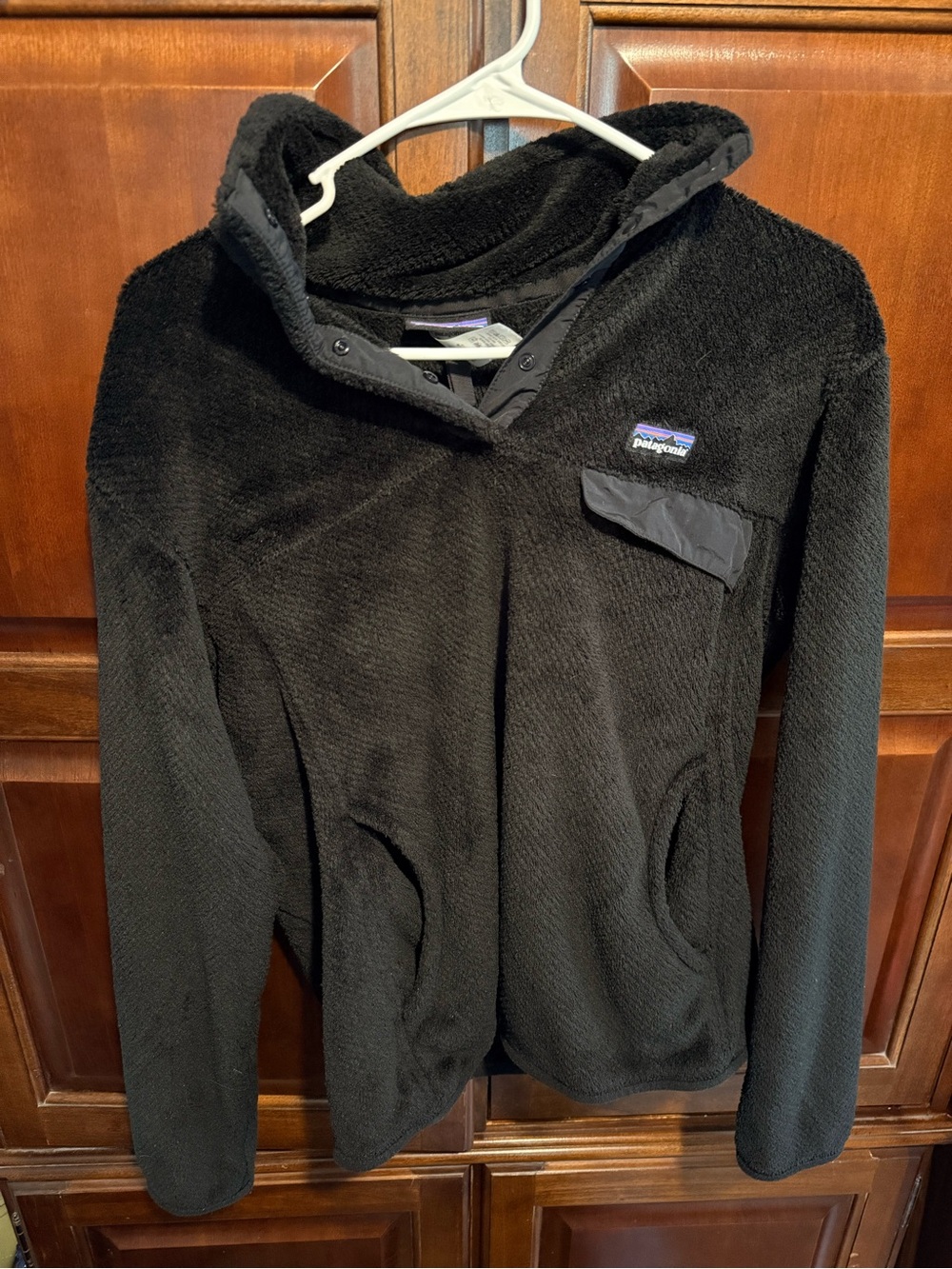 Patagonia Black Snap-Neck Pile Fleece Pullover